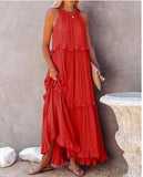 Lotus leaf edge dresses for women