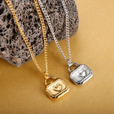 Stainless Steel Heart-shaped Pendant Necklace Metal Waterproof Jewelry For Women