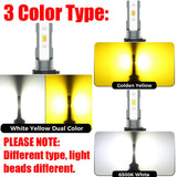 BMTxms 2PCS White Yellow Switchback Dual Color H8 H11 9006 HB4 9005 HB3 9145 H10 LED Fog Lights Daytime Running Driving DRL Lamp