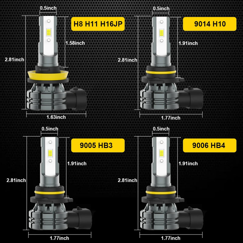 BMTxms 2PCS White Yellow Switchback Dual Color H8 H11 9006 HB4 9005 HB3 9145 H10 LED Fog Lights Daytime Running Driving DRL Lamp