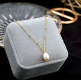 Stainless Steel Vintage Textured Delicate Necklace