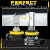 BMTxms 2PCS White Yellow Switchback Dual Color H8 H11 9006 HB4 9005 HB3 9145 H10 LED Fog Lights Daytime Running Driving DRL Lamp