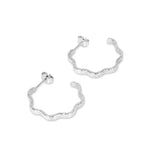 Shiny Zircon Hoop Earrings for Women Trendy Golden Stainless Steel Circle Earring Jewelry Pendientes