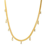 Stainless Steel Vintage Textured Delicate Necklace