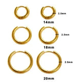 Shiny Zircon Hoop Earrings for Women Trendy Golden Stainless Steel Circle Earring Jewelry Pendientes