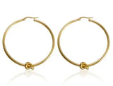 Shiny Zircon Hoop Earrings for Women Trendy Golden Stainless Steel Circle Earring Jewelry Pendientes
