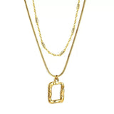 Stainless Steel Heart-shaped Pendant Necklace Metal Waterproof Jewelry For Women