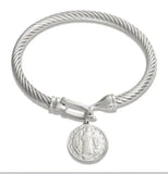 Fashion Simple Stainless Steel 3 Crystal Bracelet Bangle