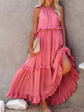 Lotus leaf edge dresses for women