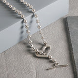 Stainless Steel Vintage Textured Delicate Necklace