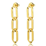 Shiny Zircon Hoop Earrings for Women Trendy Golden Stainless Steel Circle Earring Jewelry Pendientes
