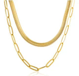 Stainless Steel Vintage Textured Delicate Necklace