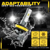 BMTxms 2PCS White Yellow Switchback Dual Color H8 H11 9006 HB4 9005 HB3 9145 H10 LED Fog Lights Daytime Running Driving DRL Lamp