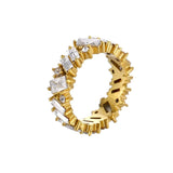 Stainless Steel Ring for Women Inlaid Zircon Rings Waterproof Romantic Fashion Jewelry
