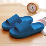 EVA Thick Sole 4cm Beach Slippers Cloud-Like Comfort Home Use Couple Height Increasing Indoor Solid Color Summer Sandals