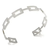 Fashion Simple Stainless Steel 3 Crystal Bracelet Bangle