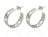 Shiny Zircon Hoop Earrings for Women Trendy Golden Stainless Steel Circle Earring Jewelry Pendientes
