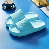 EVA Thick Sole 4cm Beach Slippers Cloud-Like Comfort Home Use Couple Height Increasing Indoor Solid Color Summer Sandals