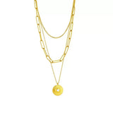 Stainless Steel Heart-shaped Pendant Necklace Metal Waterproof Jewelry For Women