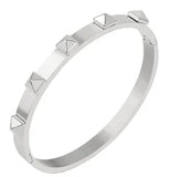 Fashion Simple Stainless Steel 3 Crystal Bracelet Bangle