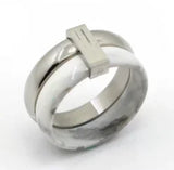 Stainless Steel Ring for Women Inlaid Zircon Rings Waterproof Romantic Fashion Jewelry