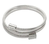 Fashion Simple Stainless Steel 3 Crystal Bracelet Bangle