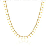 Stainless Steel Vintage Textured Delicate Necklace