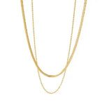 Stainless Steel Vintage Textured Delicate Necklace