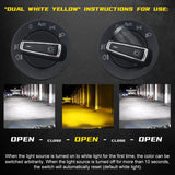 BMTxms 2PCS White Yellow Switchback Dual Color H8 H11 9006 HB4 9005 HB3 9145 H10 LED Fog Lights Daytime Running Driving DRL Lamp